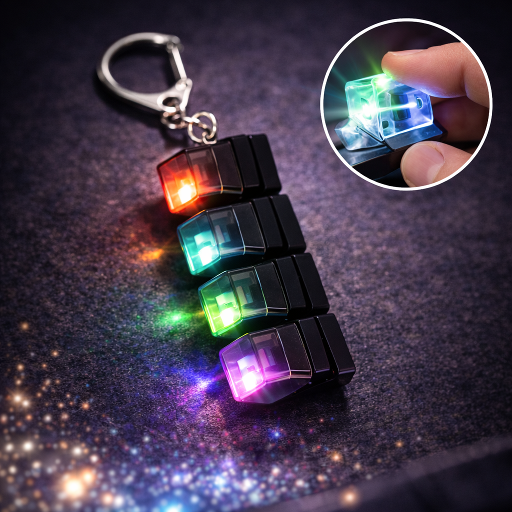 Porte-clés Fidget RGB à clic satisfaisant